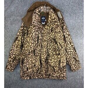 VTG Columbia Gore-Tex Cattail Camo Radial Hunting Hooded Jacket Parka Mens Large